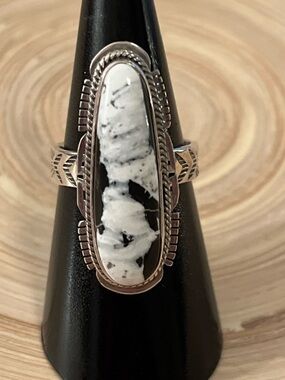 Navajo White Buffalo Ring